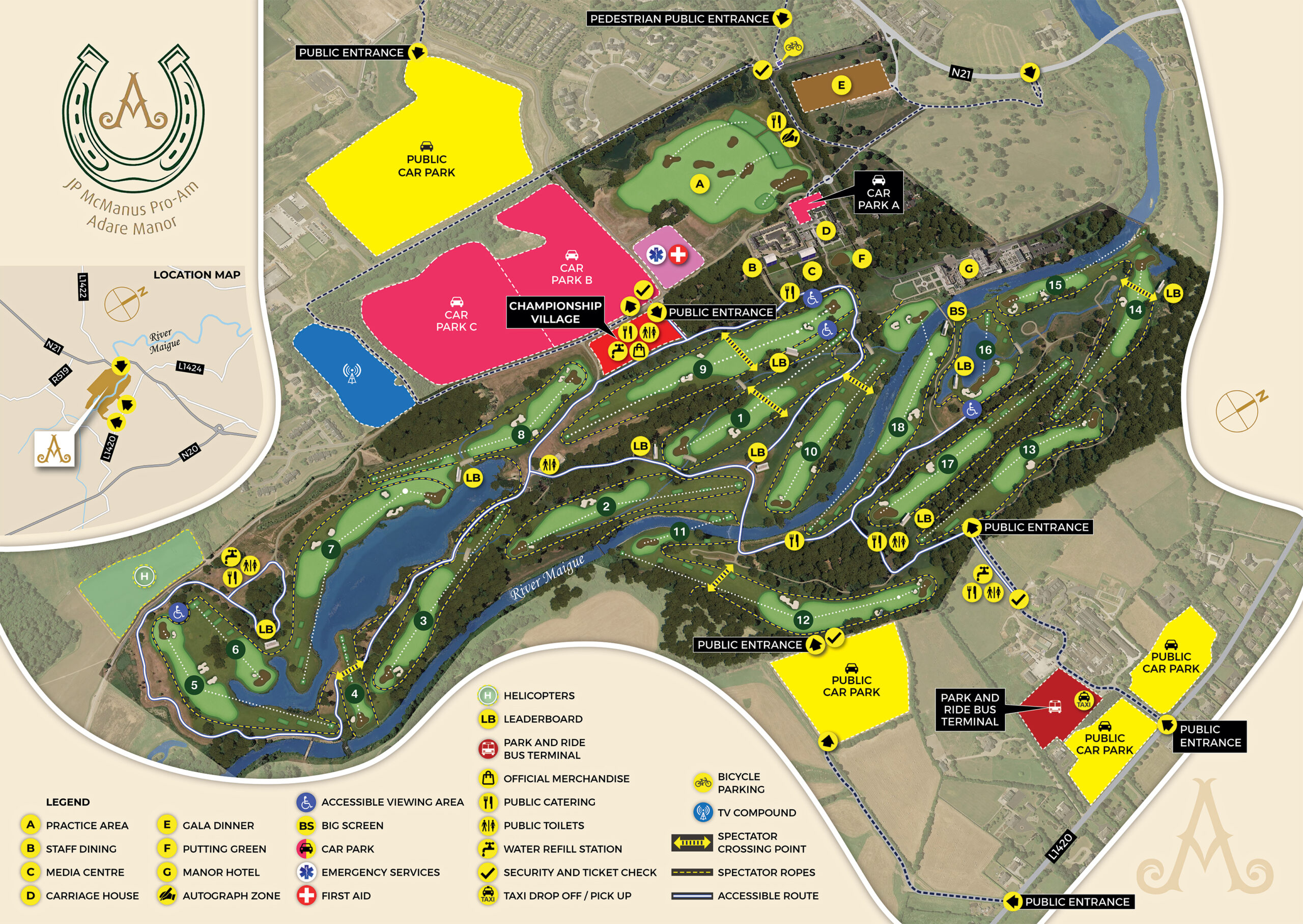 Spectator Information and Live Scores JP McManus Pro-Am 2022